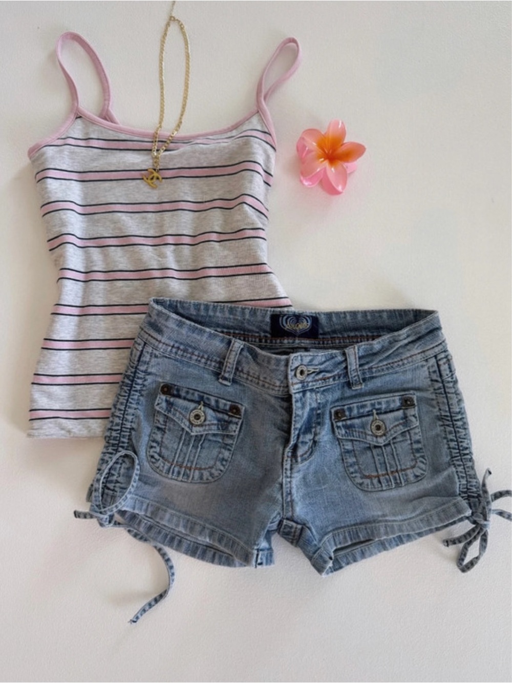 Vintage angels low rise shorts